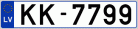 Auto numura zīme KK7799