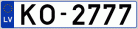 Auto numura zīme KO2777
