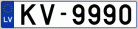 Auto numura zīme KV9990