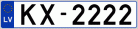 Auto numura zīme KX2222