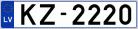 Auto numura zīme KZ2220