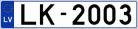 Auto numura zīme LK2003