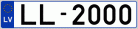 Auto numura zīme LL2000