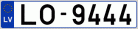 Auto numura zīme LO9444