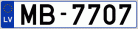 Auto numura zīme MB7707