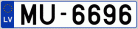 Auto numura zīme MU6696