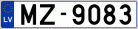 Auto numura zīme MZ9083
