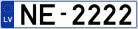 Auto numura zīme NE2222