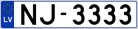 Auto numura zīme NJ3333