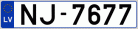 Auto numura zīme NJ7677