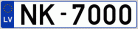 Auto numura zīme NK7000