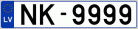 Auto numura zīme NK9999