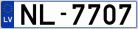 Auto numura zīme NL7707