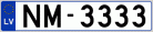 Auto numura zīme NM3333