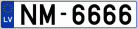 Auto numura zīme NM6666
