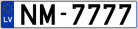 Auto numura zīme NM7777
