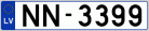 Auto numura zīme NN3399
