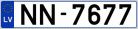 Auto numura zīme NN7677