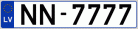 Auto numura zīme NN7777