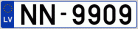 Auto numura zīme NN9909