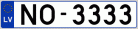 Auto numura zīme NO3333