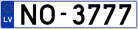 Auto numura zīme NO3777