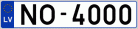 Auto numura zīme NO4000