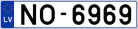 Auto numura zīme NO6969