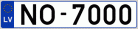 Auto numura zīme NO7000
