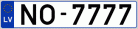 Auto numura zīme NO7777