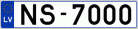 Auto numura zīme NS7000