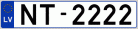 Auto numura zīme NT2222