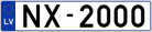 Auto numura zīme NX2000