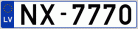 Auto numura zīme NX7770