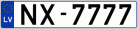 Auto numura zīme NX7777