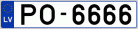 Auto numura zīme PO6666