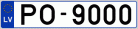 Auto numura zīme PO9000