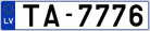 Auto numura zīme TA7776