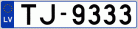 Auto numura zīme TJ9333