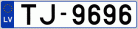 Auto numura zīme TJ9696