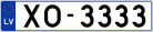 Auto numura zīme XO3333