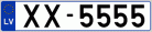 Auto numura zīme XX5555