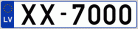 Auto numura zīme XX7000