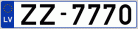 Auto numura zīme ZZ7770