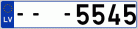 Auto numura zīme -- -5545