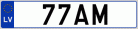 Auto numura zīme 77AM