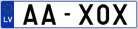 Auto numura zīme AA-X0X