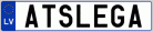Auto numura zīme ATSLEGA