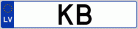 Auto numura zīme KB