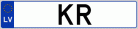 Auto numura zīme KR